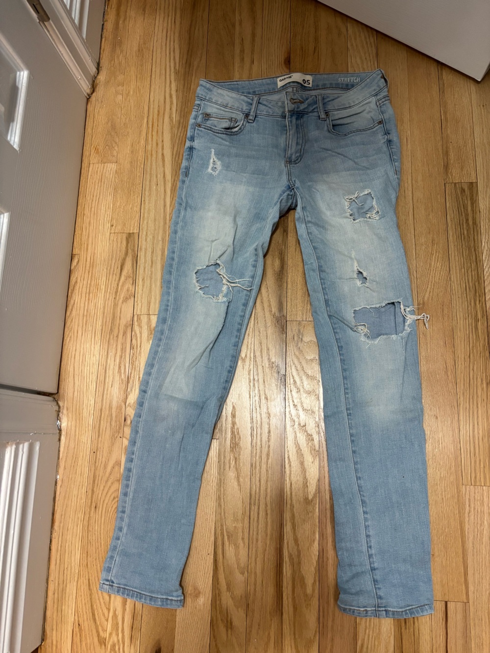 Garage Light Blue Distressed Skinny Men’s Jeans